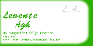 levente agh business card